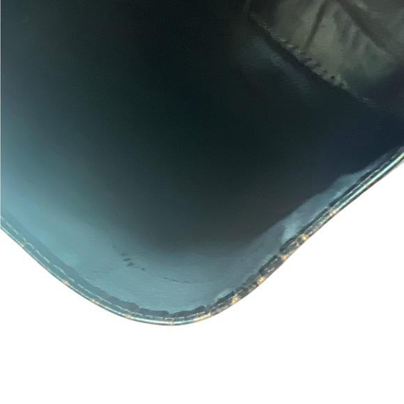 Monsac Black Crocodile-Embossed Leather Bag - Picture 4 of 5